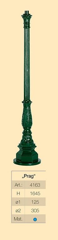 4163_kandelaber_mast_prag Mast Prag von Kombination 1 in RAL 6005 Moosgrün