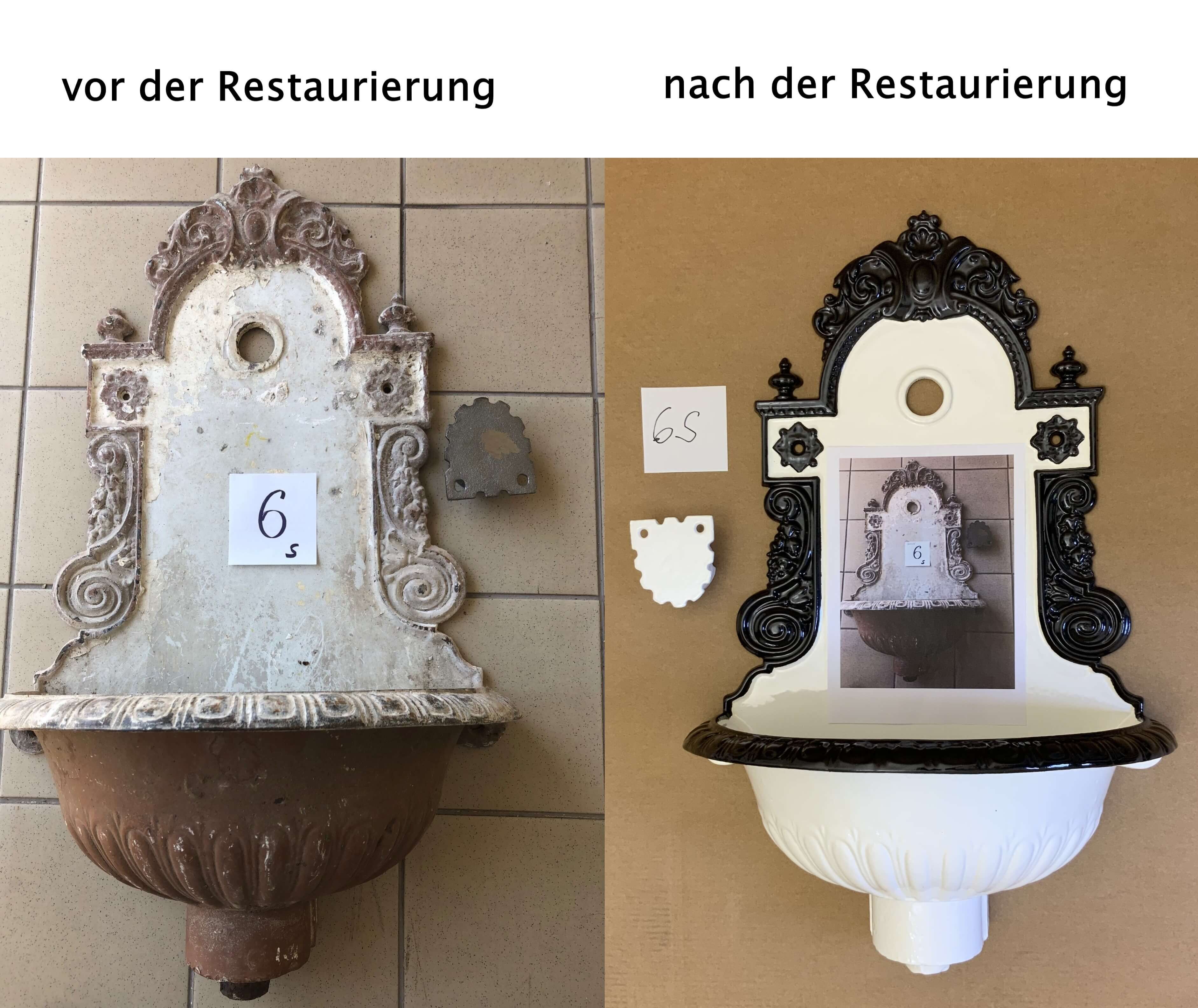 Vor und nach der Restaurierung 