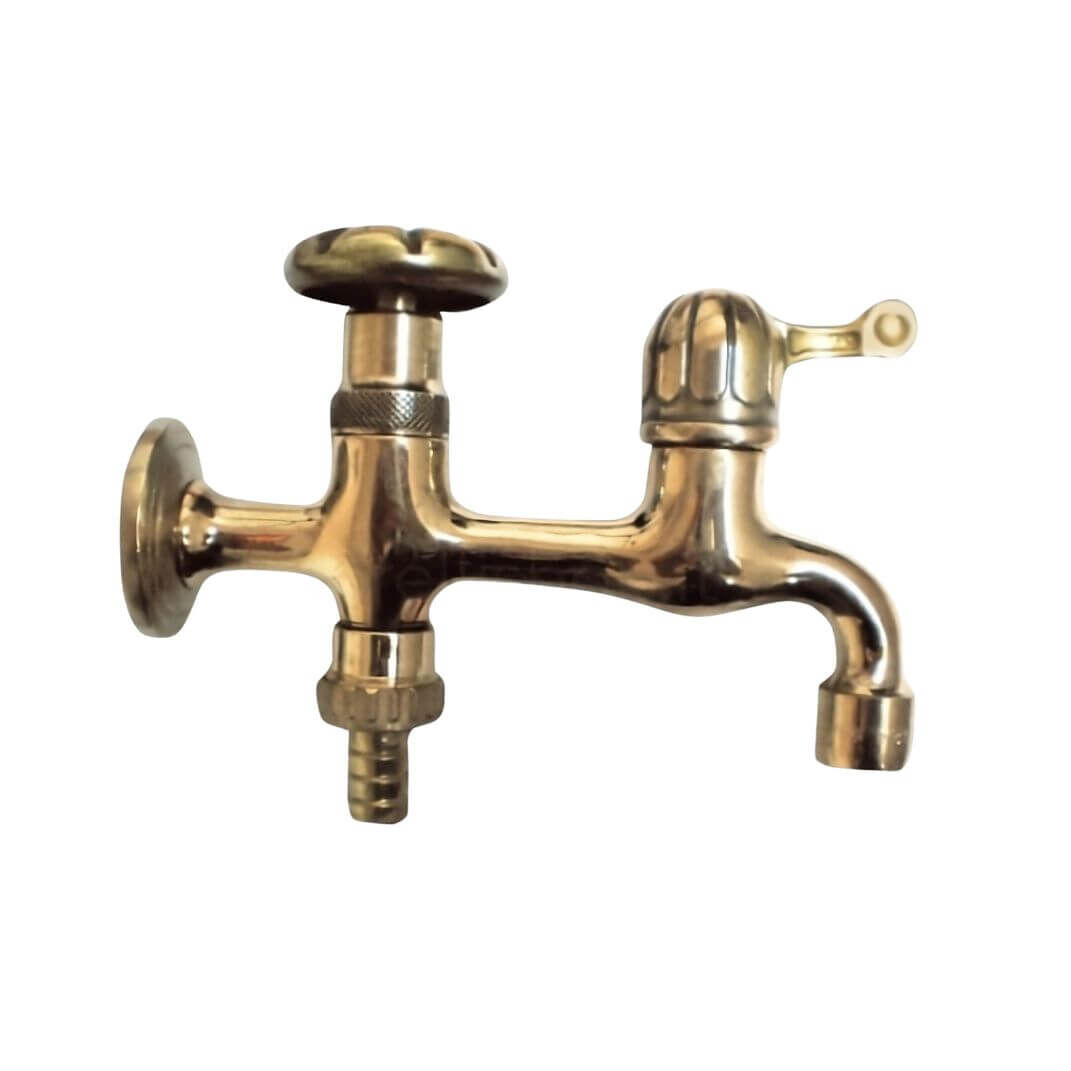 Messing-Wasserhahn "Doppelt" Art. 10423 - 1/2 Zoll Messing-Wasserhahn "Doppelt" Art. 10423 - 1/2 Zoll