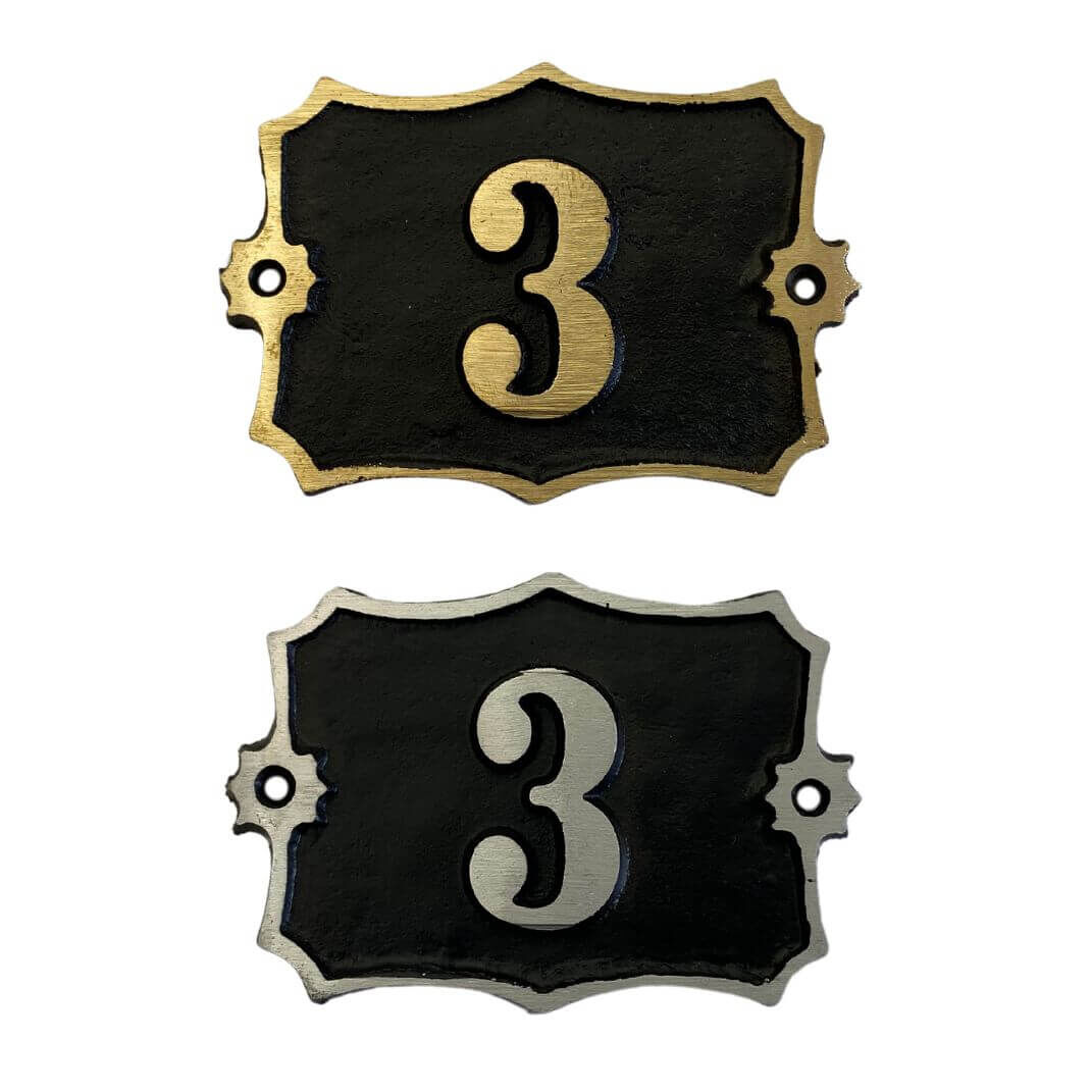 Türnummernschild 21407 Tafelstil H - oben Messingguss - unten Aluminiumguss Türnummernschild 21407 Tafelstil H - oben Messingguss - unten Aluminiumguss