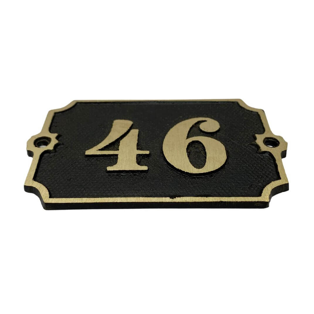 klassisches Türnummernschild Art. 21403 in Messingguss klassisches Türnummernschild Art. 21403 in Messingguss