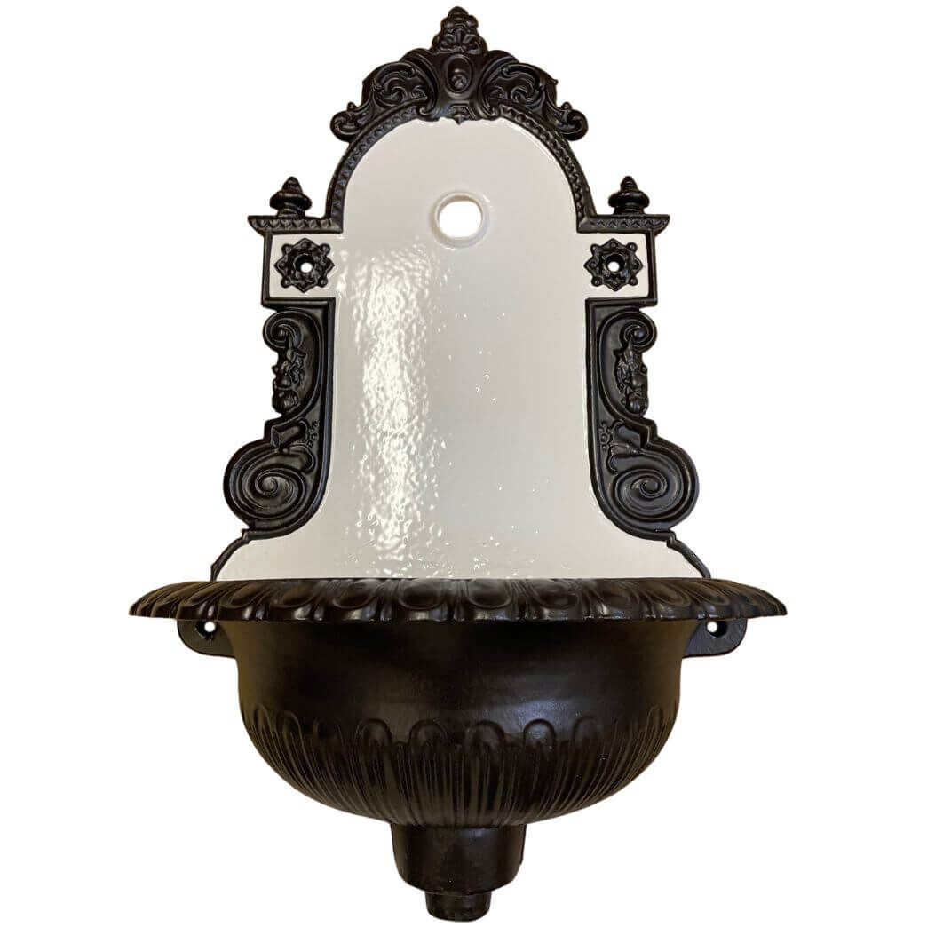 Schwarz-Matt / Weiß emaillierte Bassena - Beispielfoto Schwarz-Matt / Weiß emaillierte Bassena - Beispielfoto