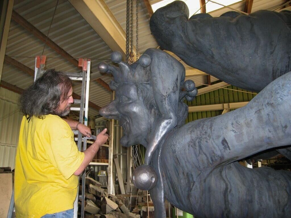 Wurstelbrunnen Bronzegussskulptur Arbeitsprozess