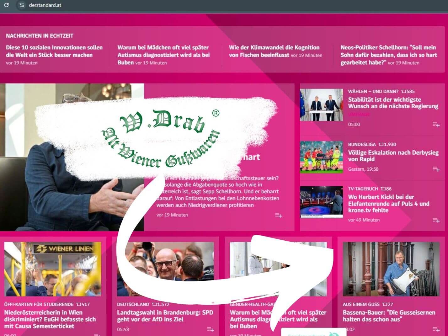 Der Standard Onlineausgabe Startseite vom 23.09.2024 Der Standard Onlineausgabe Startseite vom 23.09.2024