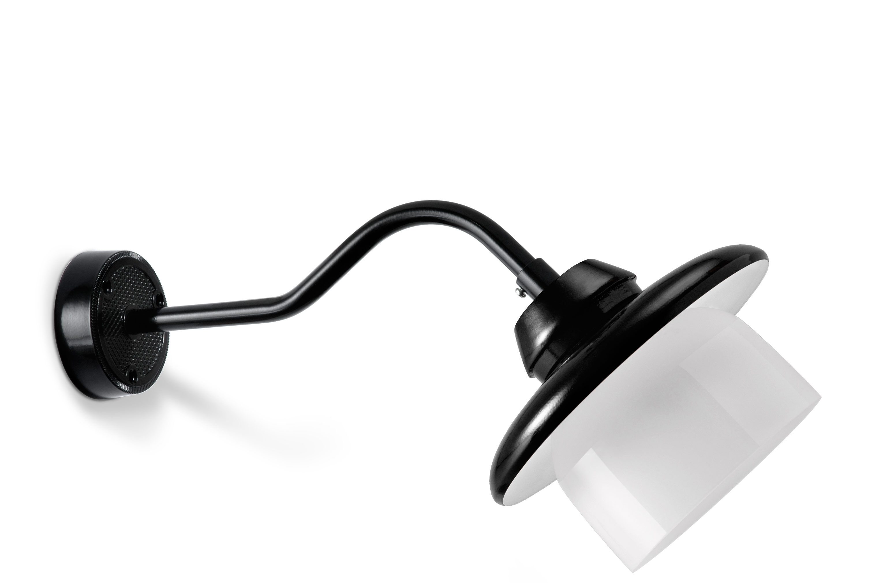 Schirmleuchte Leoben Wand Reflektordurchmesser 250 mm in Schwarz