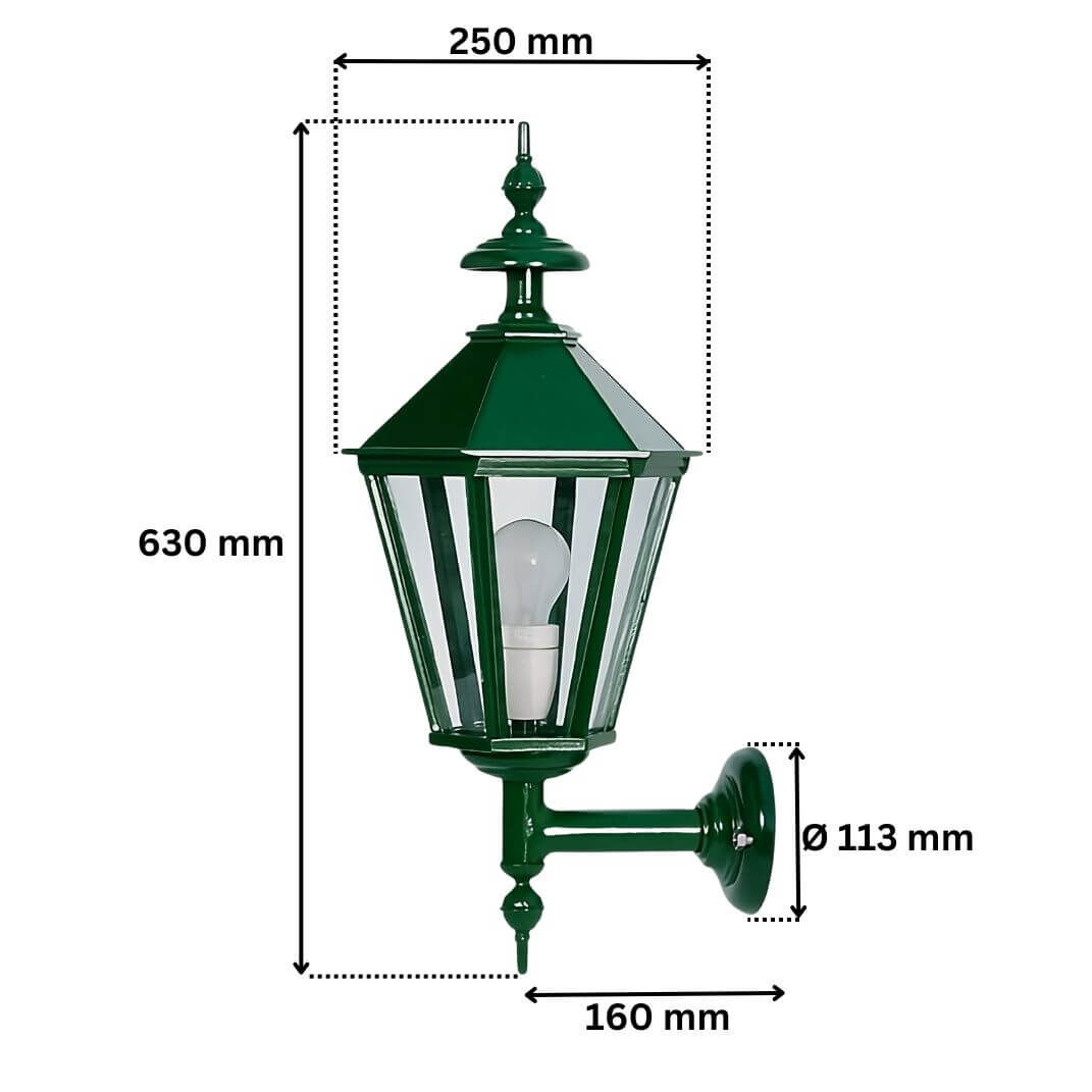 Abmessungen der Wandlaterne 1610SWD