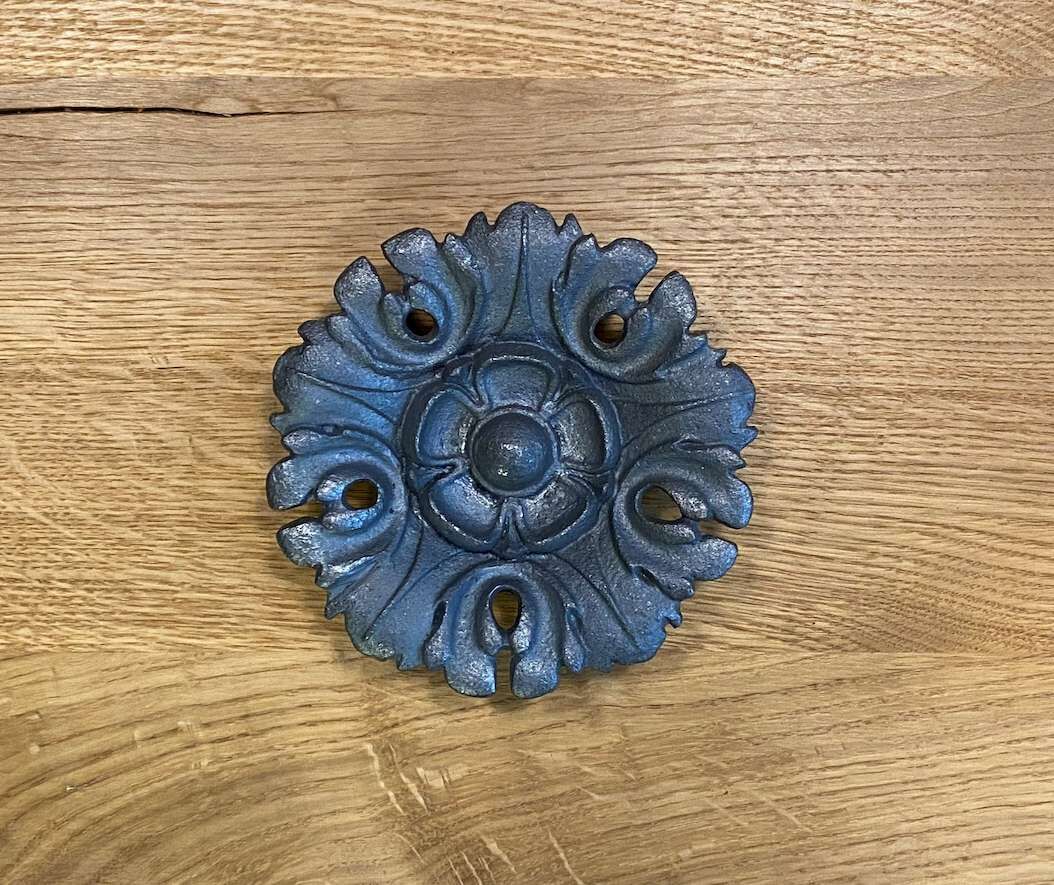 rosette-15182ggr-gusseisen-verzierung-5 Vogelperspektive Rosette aus Gusseisen - 15182GG-R