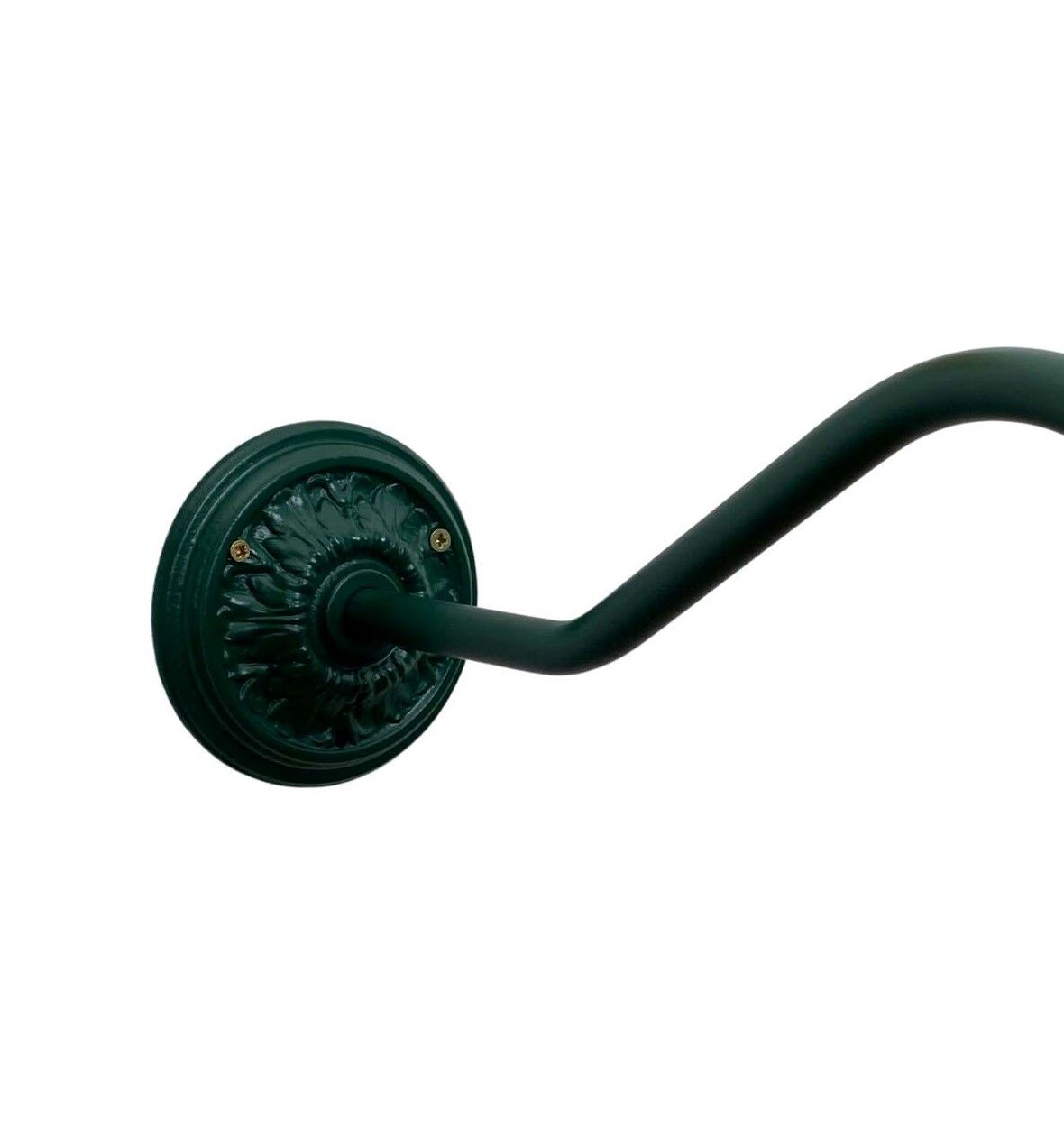 hofleuchte-heurigenleuchte-moosgruen-1 Wandrosette und Ausleger der Hofleuchte in RAL 6005 Moosgrün