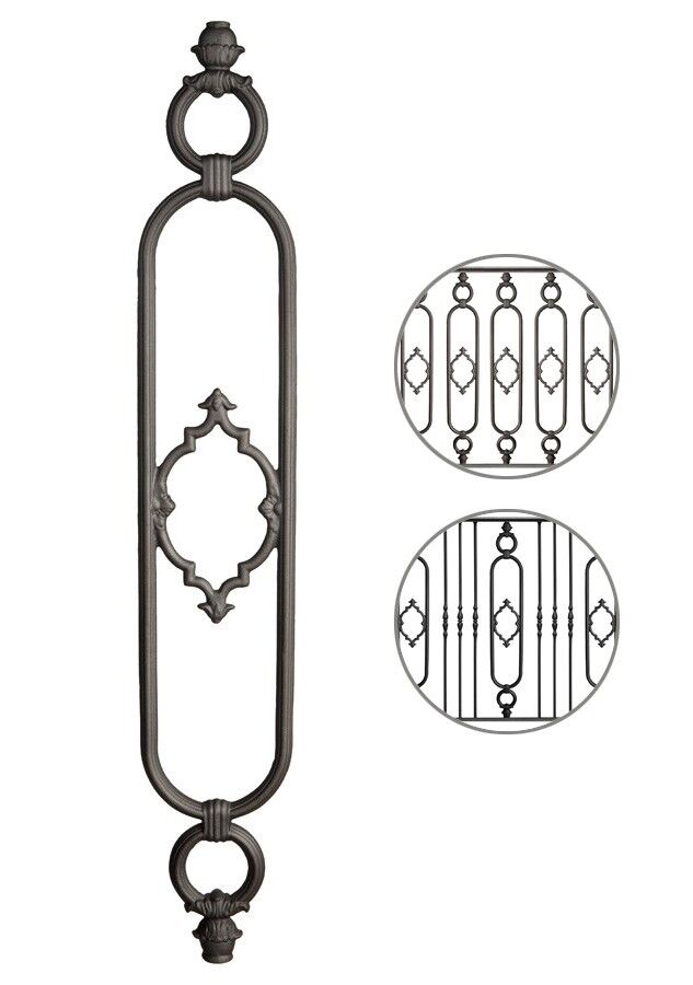 Geländer vertikal M549V aus Gusseisen