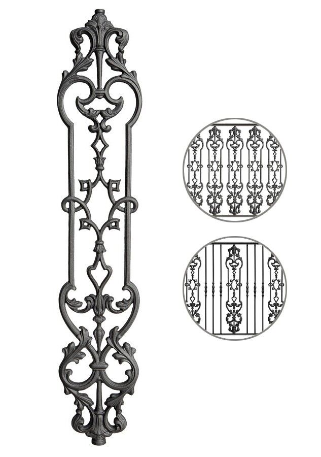 Geländerteil M566V vertikal aus Gusseisen