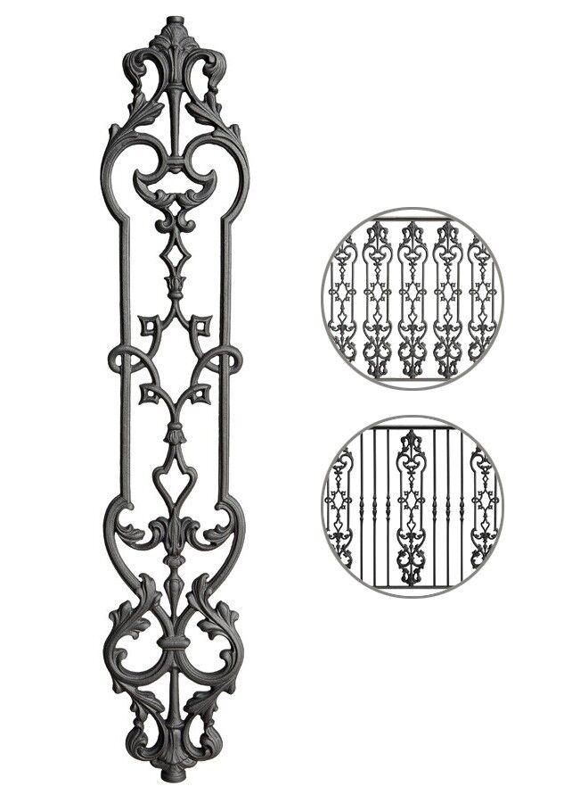 gelaender_gusseisen_m566v Geländerteil M566V vertikal aus Gusseisen