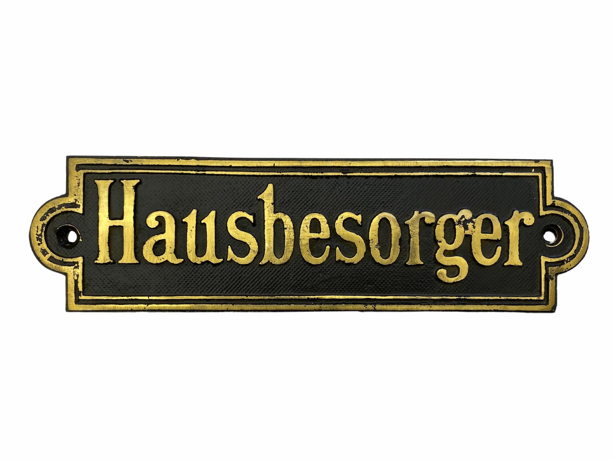 Messingschild Hausbesorger