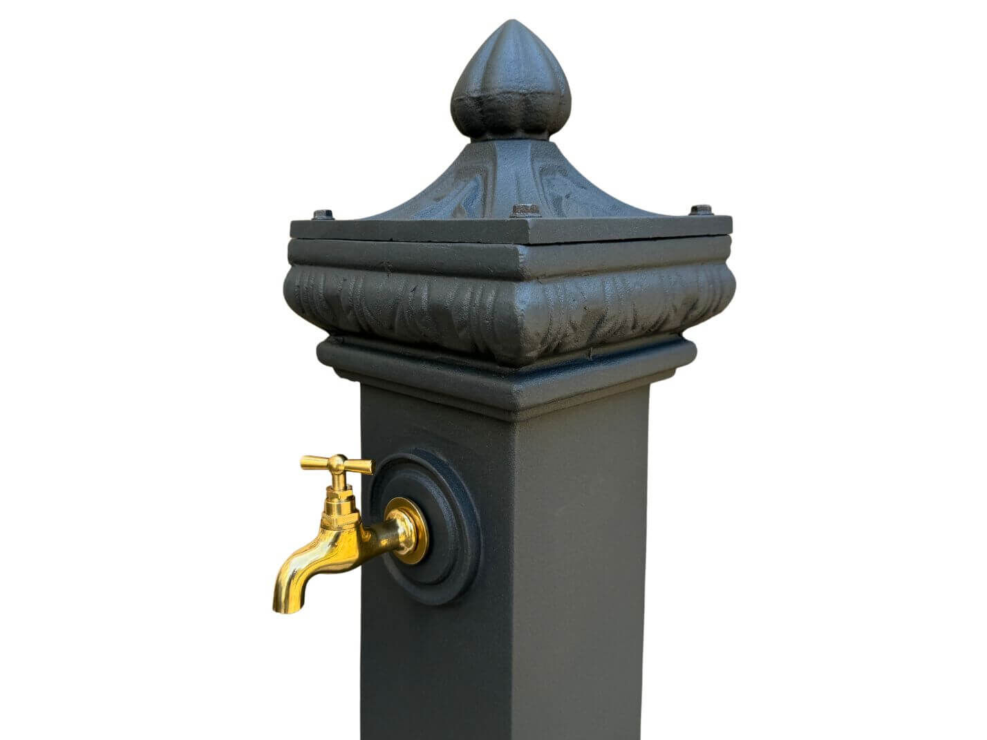 Nostalgie Standbrunnen "Hohenberg" | Gusseisen Messingwasserhahn des nostalgischen Standbrunnen Hohenberg