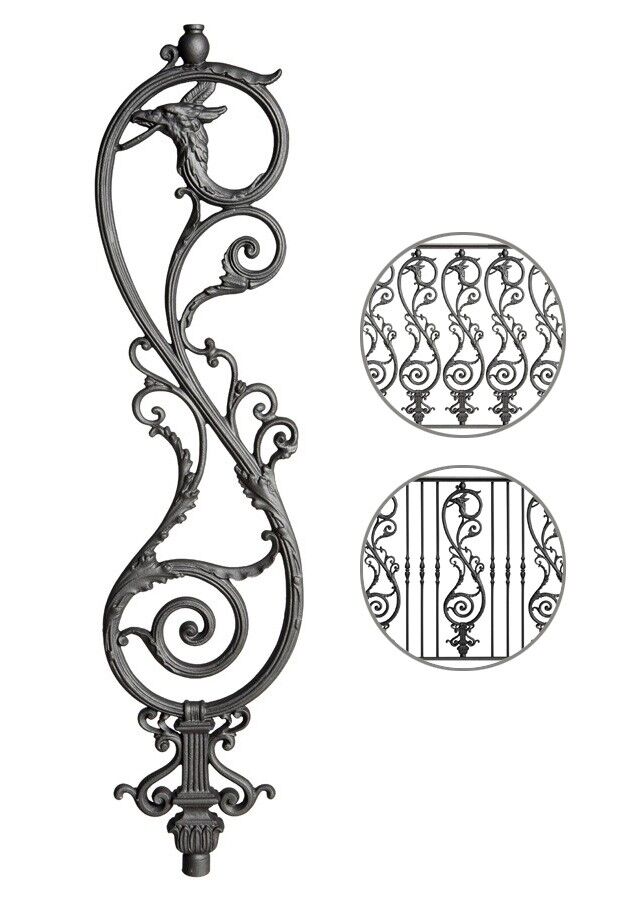 gelaender_gusseisen_m544V Geländerteil M544V vertikal aus Gusseisen