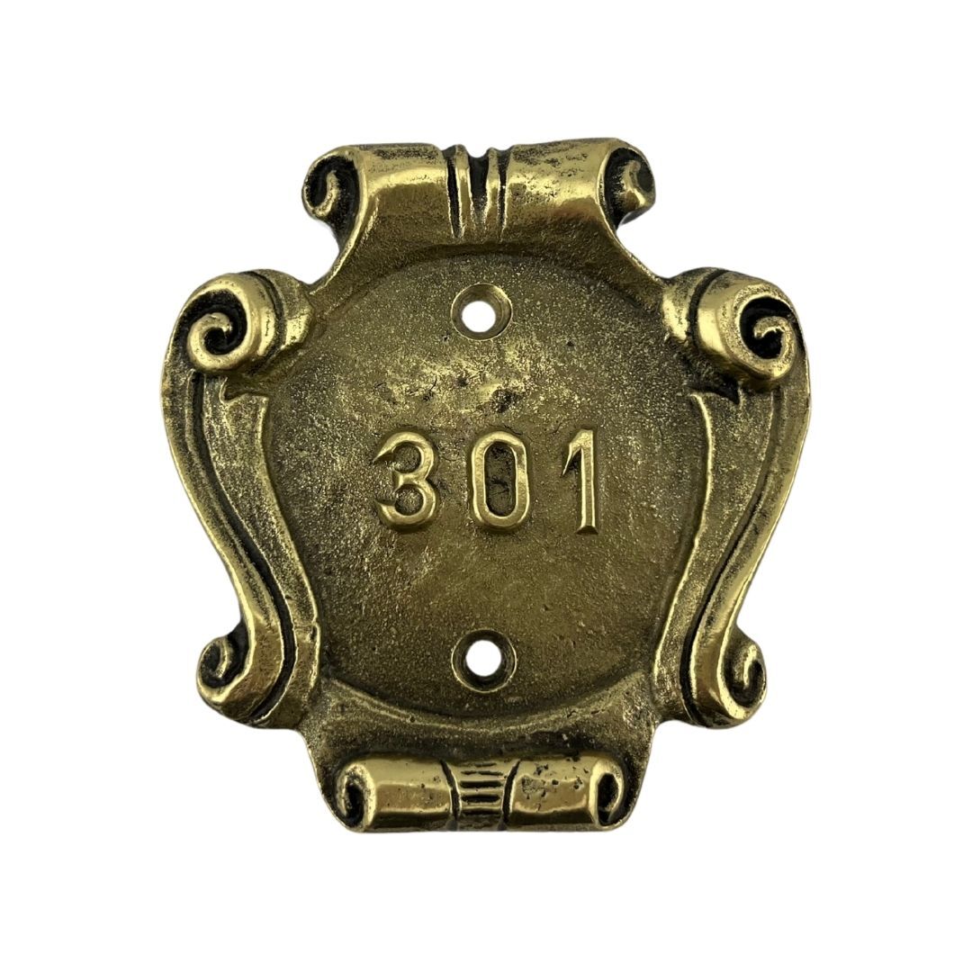 Türnummernschild Wappen aus Messingguss