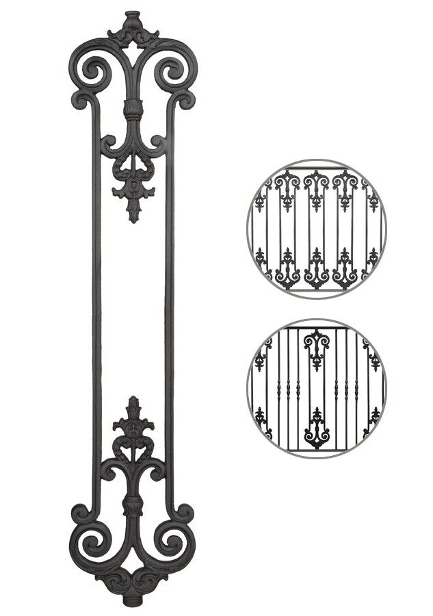 Geländerteil M555V vertikal aus Gusseisen 